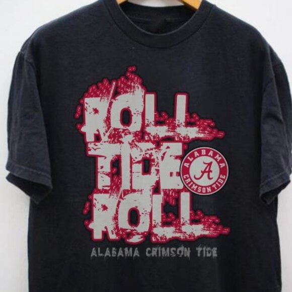 Alabama Crimson Tide Roll Tide Fan Shirt Alabama Crimson Design Retro Tee - Picture 3 of 3